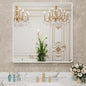 LOAAO 38x38 Inch White Metal Framed Bathroom Mirror for Wall, White Bathroom Vanity Mirror Farmhouse, Large Rounded Rectangle Mirror, Anti-Rust, Tempered Glass, Hangs Horizontally or Vertically