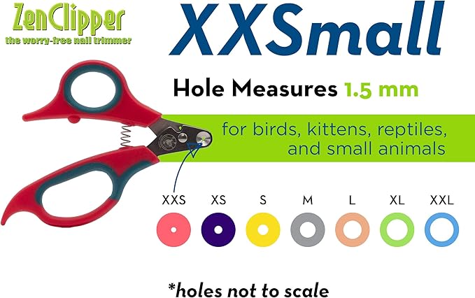 Zen Clipper Pet Nail Clipper for Cats – Cat Nail Trimmer for Safer Pet Grooming Care - Clean, Quiet, and Easy-to-Use Stainless Steel Claw Trimmer - (1.5mm Hole)-Mewly Pet