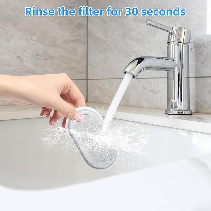 40 Pack Cat Water Fountain Filters-Cat Fountain Replacement Filters for Stainless Steel 108/3.2L& 67oz/2L Adjustable Water Flow Pet Water Fountain(20 Pack Pet Water Filter Refills+20 Pack Sponges)-Mewly Pet