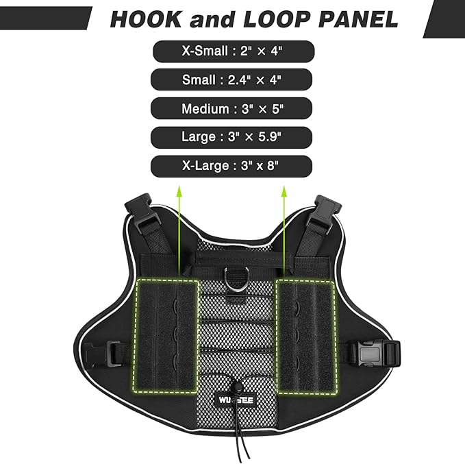 WINSEE Service Dog in Training Mesh Harness with 10 Pet Patches, Soft Air Mesh Breathable Tactical Dog Molle Vest, Reflective Military Pet Vest for Walking Hiking for Small Dogs-Mewly Pet