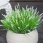 Outdoor Artificial Plants 12 Bundles White Wild Flowers Look Real Fake Flower for Outdoors Spring Summer for Outside Window Box Planter Garden Decor (12 Bundles White Monkey Grasses)