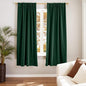 Lazzzy Velvet Blackout Curtains Thermal Insulated Room Window Drapes Super Soft Luxury Curtains for Living Room Bedroom Rod Pocket 2 Panels, Emerald Green, 52" W x 72" L