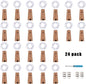 YJFWAL 24Pack 20LED Wine Bottle Lights with Cork, Cork Shape Silver Copper Wire Fairy Mini String Lights Fairy Lights Battery Operated for DIY, Party, Wedding, Christmas, Halloween Decor (Cool White)