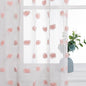 MYSKY HOME Small Window Curtains for Bathroom Kitchen 45 Inches Long Pink Pom Pom White Sheer Curtains Nursery Bedroom Girls Kids Room Rod Pocket 2 Panels Boho Cafe Window Drapes Blush 52" x 45"
