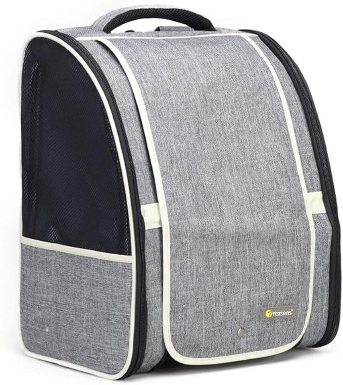 Texsens Pet Carrier Backpack with Window Blind for Small Cats Dogs, Ventilated Design, Safety Straps, Buckle Support, Collapsible, Designed for Travel, Hiking, Winter Outing, Outdoor, Go to Vet-Mewly Pet