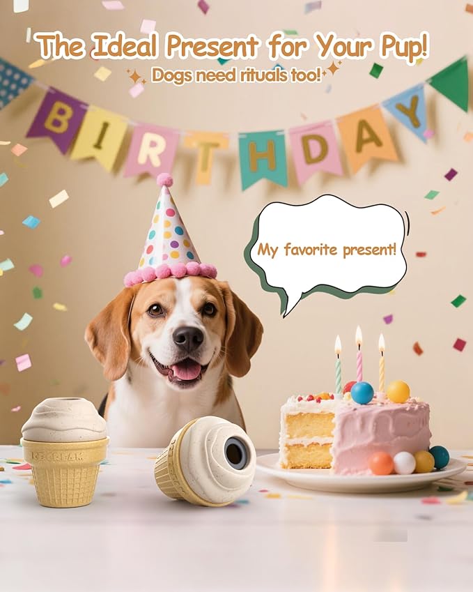 Dog Frozen Treat Toy, Long-Lasting Interactive Dog Toys to Keep Them Busy, Fillable & Freezable Birthday Gifts, Enrichment Toys for Puppy-Mewly Pet