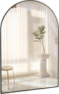Black Arch Bathroom Wall Mirror,20 x 30 Inch Arched Vanity Modern Tempered Glass Mirror for Bedroom,Living Room,Entryway