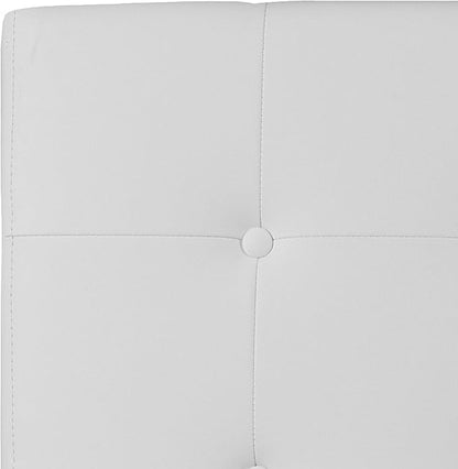Flash Furniture Lennox Tufted Upholstered Twin Size Headboard in White Vinyl