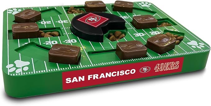 Pets First NFL SAN Francisco 49ERS Puzzle, Interactive Dog Treat Puzzle Toy-Mewly Pet