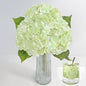 MARTINE MALL 3Pcs 21in Hydrangea Artificial Flowers, Latex Real Touch Hydrangeas Lifelike Large Hydrangea Flowers for Home Decor Party Arrangements Wedding Bouquets Centerpieces (Light Green)