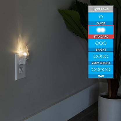 Lights by Night LED Night Light, Plug-in, Dusk to Dawn Sensor, Warm White, UL-Certified, Energy Efficient, Ideal Nightlight for Bedroom, Bathroom, Nursery, Hallway, Kitchen, 11375