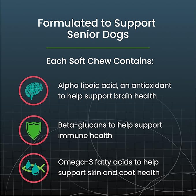 Nutramax Dasuquin Joint Health Supplement for Large Senior Dogs – for Immune Support, Skin & Coat Health, and Brain Health, 84 Soft Chews-Mewly Pet