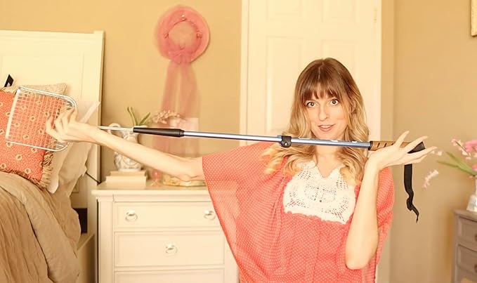 Sand Dipper Cat Poop Scooper & Chicken Poop Scooper - Rugged Big 6" Square Stainless Steel Long Handle for Home Kitty Litter Scoop & Farm Chicken Coop Scooper (Mid-Adjustable)-Mewly Pet