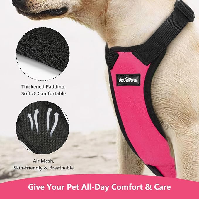 Dog Seat Belt, Safety Vest Dog Car Harness with Adjustable Buckle Dog Seat Belt for Vehicle Nylon Pet Safety Seat Belts Heavy Duty(XXL, Magenta)-Mewly Pet