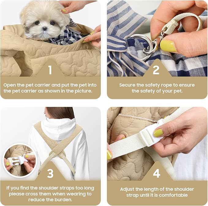Pet Carrier Backpack, Adjustable Pet Front Cat Dog Carrier Backpack Travel Bag for Small Medium Dogs Cats and Rabbits, Safety Strap with Removable Bottom Plate for Camping Hiking Traveling