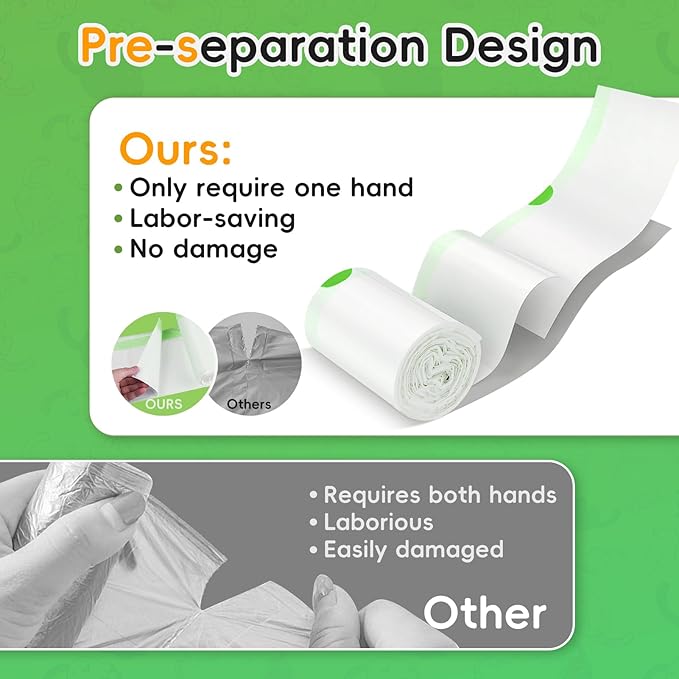 120 Pack Cat Litter Box Liners for Meo Want SC01, MW-SC02, MW-LR01,1.5 Mil Thick Drawstring Heavy Duty Leak-proof Disposable Smart Self-Cleaning Litter Box Robot Waste Drawer Trash Bags 18" x 12.6"-Mewly Pet