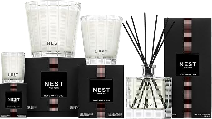 NEST New York Reed Diffuser Liquid Refill, Rose Noir & Oud - 5.9 fl oz - Fragrance for Up to 90 Days - Flame Free