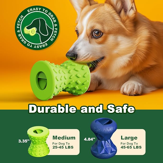 Dog Toys for Aggressive chewers, Indestructible Toy for Small Dogs Interactive Toy Dog chew Toys (Green + Blue)-Mewly Pet