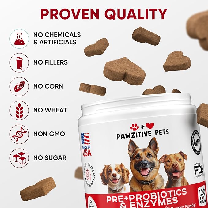 Probiotics for Dogs Digestive Health - Probiotic Chews for Gut Health, Itchy Skin Yeast, Diarrhea - USA Product - Immune Support Supplement - Dog Digestive Support & Allergy Relief Chews with Enzymes-Mewly Pet
