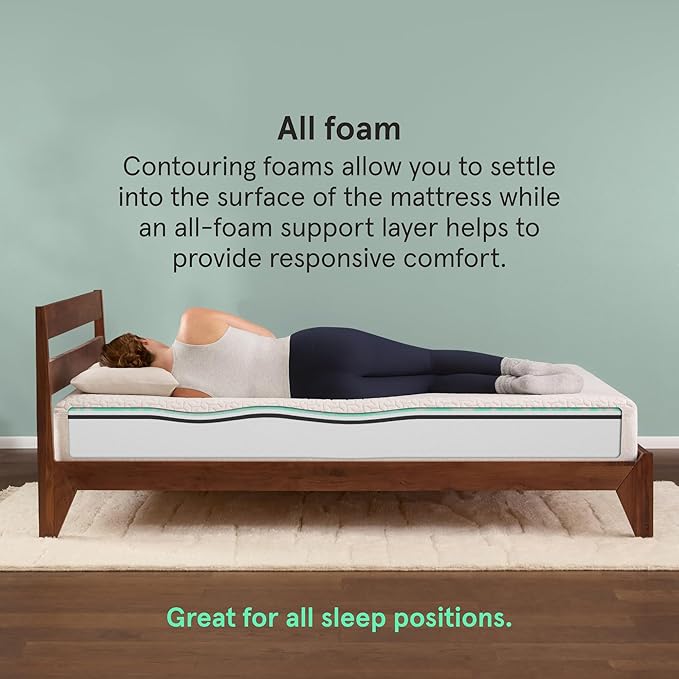 Tuft & Needle Original Medium Queen Size Adaptive Foam Mattress in a Box, Cooling Gel, Pressure Relief, Supportive, 100 Night Trial, Fiberglass Free, CertiPUR-US, 10-Year Limited Warranty