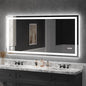 USHOWER LED Bathroom Mirror 72x36 Inch Tempered Glass - Frameless LED Backlit Lighted Mirror for Bathroom Vanity with Anti-Fog, 3 Colors Dimmable, Memory Function, Wall-Mounted