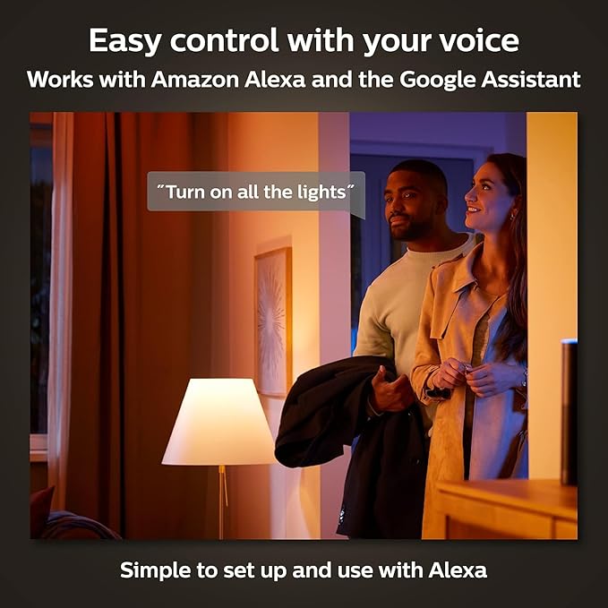 Philips Hue White & Color Ambiance BR30 LED Smart Bulb, Bluetooth & Zigbee Compatible (Hue Hub Optional), Compatible with Alexa & Google Assistant, New Version, 1 Bulb
