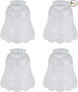 Aspen Creative 23059-4 Transitional Clear & Sandblasted Ceiling Fan Glass Shade.2-1/8"Fitter.Size:4-7/8"D x 5"H.4Pcs/Pack