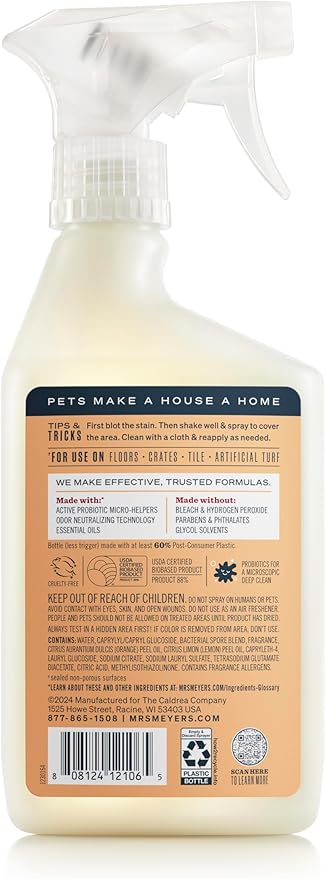 Mrs. MEYER'S CLEAN DAY Pet Multi-Surface Cleaner, Orange Blossom Scent, 16oz-Mewly Pet