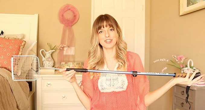 Sand Dipper Cat Poop Scooper & Chicken Poop Scooper - Rugged Big 6" Square Stainless Steel Long Handle for Home Kitty Litter Scoop & Farm Chicken Coop Scooper (Mid-Adjustable)-Mewly Pet