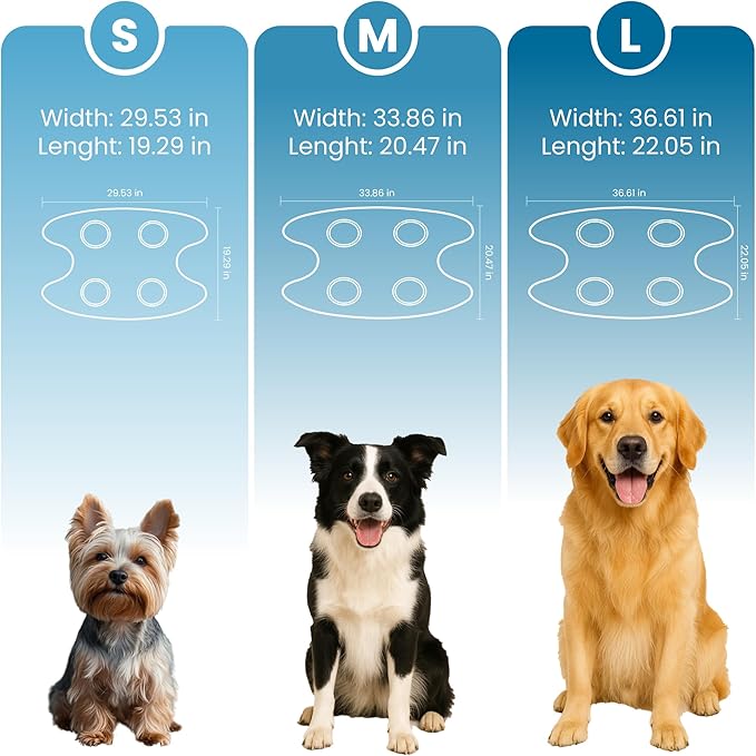 Grooming Hammock Kit for Dogs & Cats, Includes Hammock Harness, Nail Clippers, Nail File, Grooming Glove, Dematting Comb, S-Hooks, Carabiners & Storage Bag for Easy Home Grooming small (75×49) cm-Mewly Pet