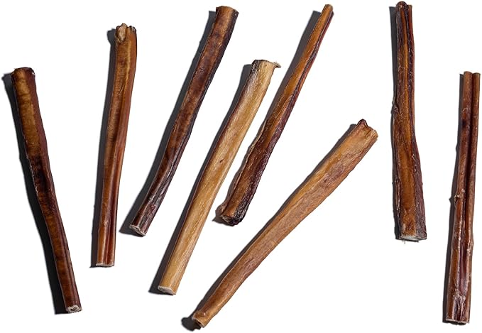 Jack&Pup 12 Inch Bully Sticks for Large Dogs (5 Pack) Jumbo Dog Chews for Aggressive Chewers | All Natural, Odor Free Bully Sticks for Dogs-Mewly Pet