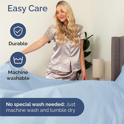 King Sheets Set 6 Piece - Includes 4 Pillowcases - Bed Sheets King Size - Soft Hotel Luxury Bedding - Cooling, Comfy, Cozy & Breathable - 1 Flat & 1 Fitted & 4 Pillowcases w/ Deep Pockets - Sky Blue
