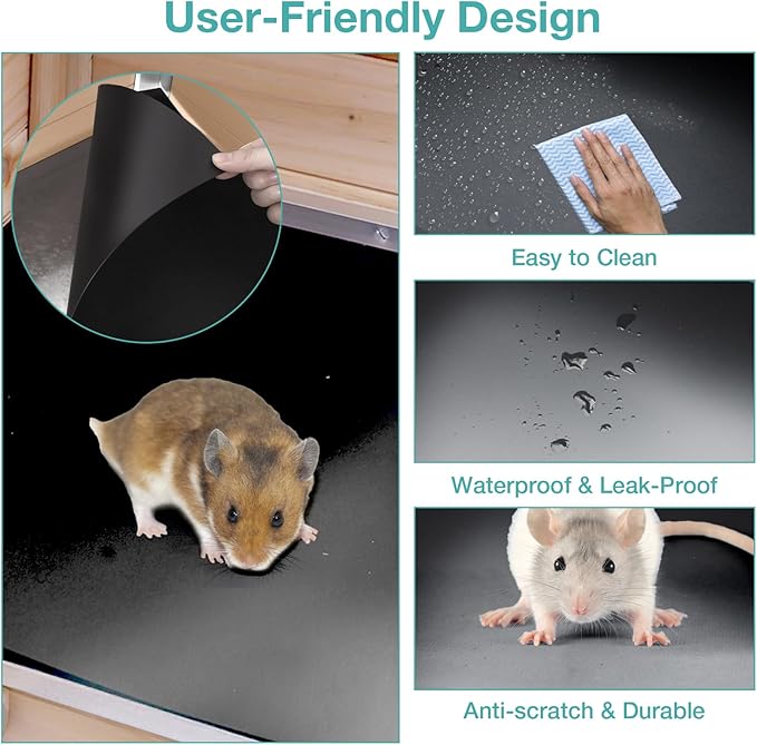 Guinea Pig Cage with Wooden Stand,Indoor Rabbit Hutch with 2 Stories,Hamster Cage with Anti Chew Ramp,Hideout, Platform, Pull Out Tray (Wood)-Mewly Pet