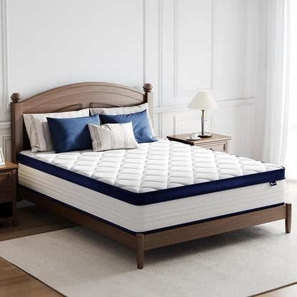 Avenco Full Mattress, 12 inch Full Size Mattress with Smarts™ Coil Individual Pocket Spring for Silent Sleep and Strong Edge Support, CertiPUR-US Certified Mattresses in a Box