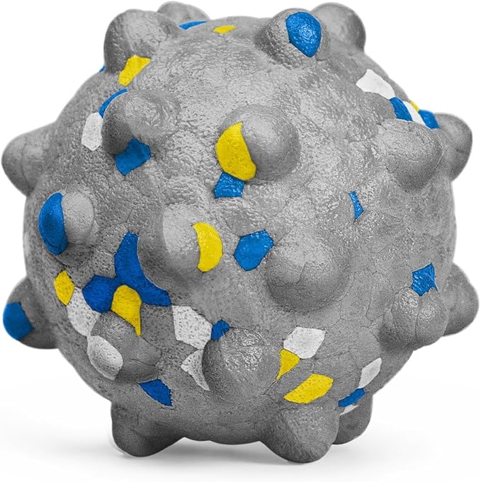 1.96'' Dog Balls for Dogs Aggressive Chewers Indestructible Tennis Durable Bouncy Interactive Dog Toy Balls for Fetch Game Floating Training(Grey Small)-Mewly Pet