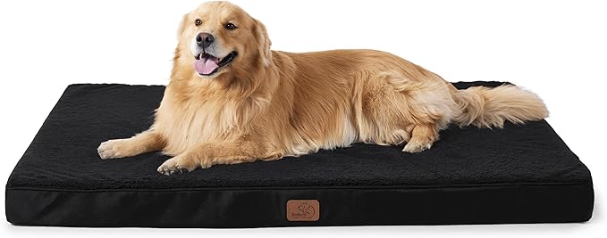 Bedsure XL Dog Beds Large Sized Dog -Orthopedic Flat Extra Large Pet Beds with Removable Washable Cover, Egg Crate Foam Mat, Suitable for Pet Up to 100 lbs-Mewly Pet