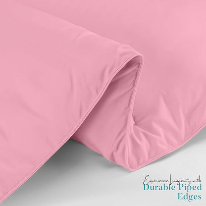 Utopia Bedding Comforter Duvet Insert, Quilted Comforter with Corner Tabs, Box Stitched Down Alternative Comforters Queen Size (Pink)