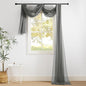 NICETOWN Bed Canopy Scarf Curtains Sheer Textured - Multifunctional Window Topper Scarf Home Decor Voile Valance for Party/Carnival (Sold Individually, W60 x L216, Dark Gray)