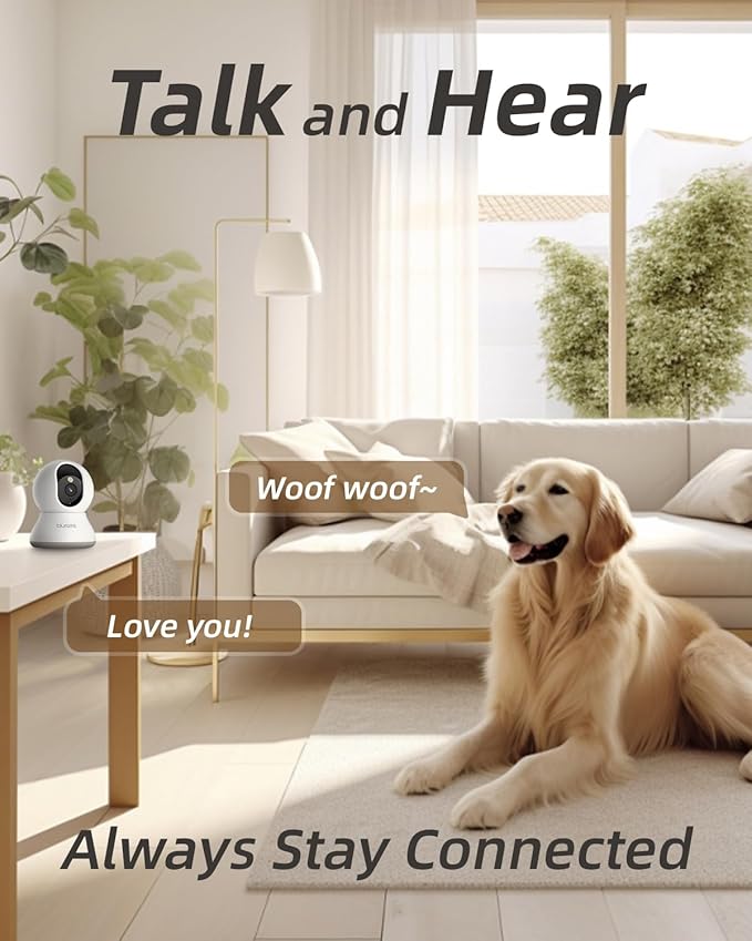 blurams Cameras for Home Security, 2K Pet Camera with Phone App, 5GHz/2.4GHz Dual-Band, 360° PTZ Indoor Cameras, 2-Way Talk, Motion Tracking, Color/IR Night Vision, Cloud&SD, Works with Alexa (4Pack)-Mewly Pet