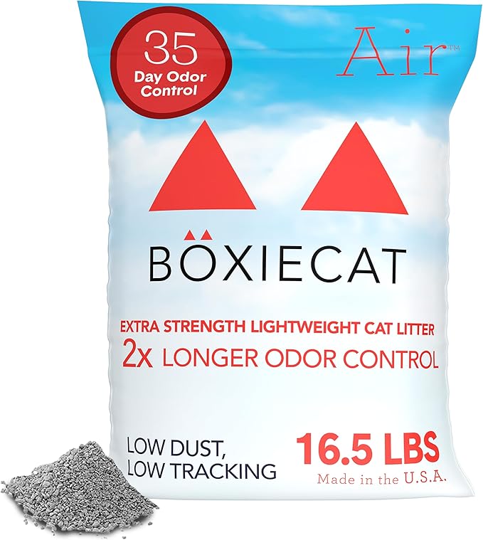 Boxie® Extra Strength Cat Litter, Lightweight 35-Day Odor Control, Clumping, 16.5lb-Mewly Pet