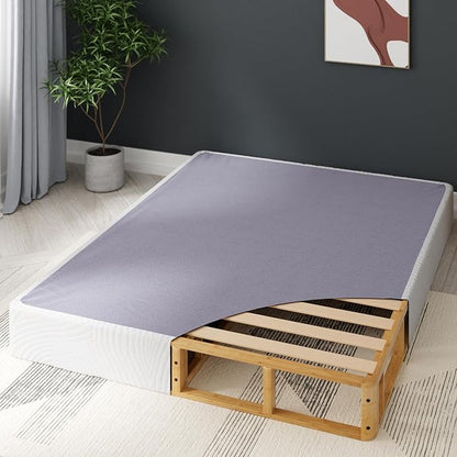 ZINUS Edgar 8 Inch Bamboo Box Spring, Mattress Foundation, Sturdy Bamboo Structure, Low Profile, Easy Assembly, Full