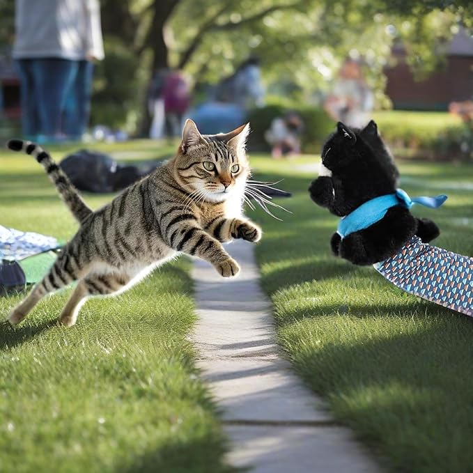 Mouse and Cat Wrestling Toy Puppet, Wrestler Play Doll Glove, Animal Arm Hand Funny Interactive Mice Cat Toy for Pet Lovers-Mewly Pet