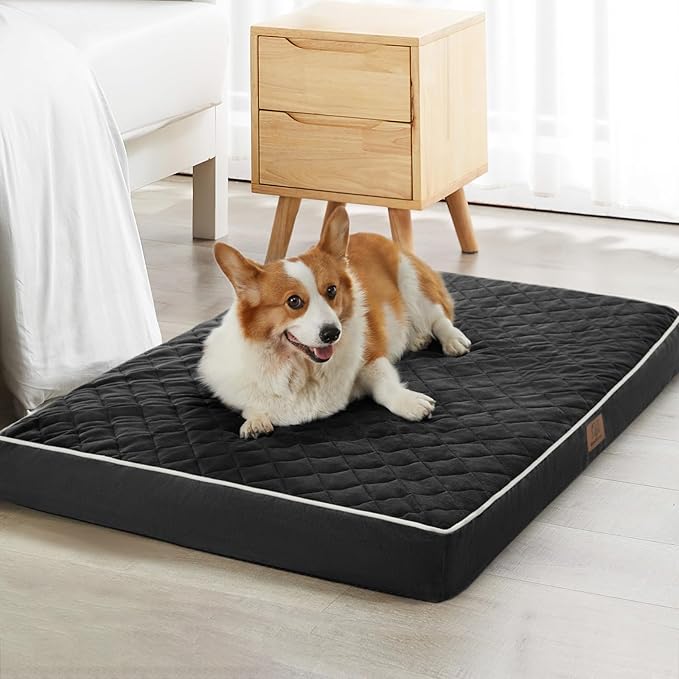 WNPETHOME Orthopedic XL Dog Beds Large Sized Dog, Waterproof Extra Large Dogs Bed with Removable Washable Cover, Multi-Needle Quilting Dogs Crate Bed-Mewly Pet