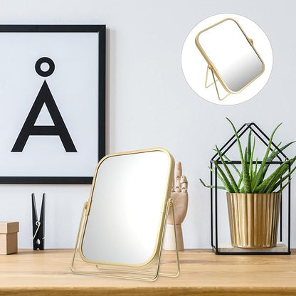 Mipcase Makeup Mirror, 360 Degree Swivel Vanity Mirror Portable Table Make Up Mirror for Bedroom Bathroom