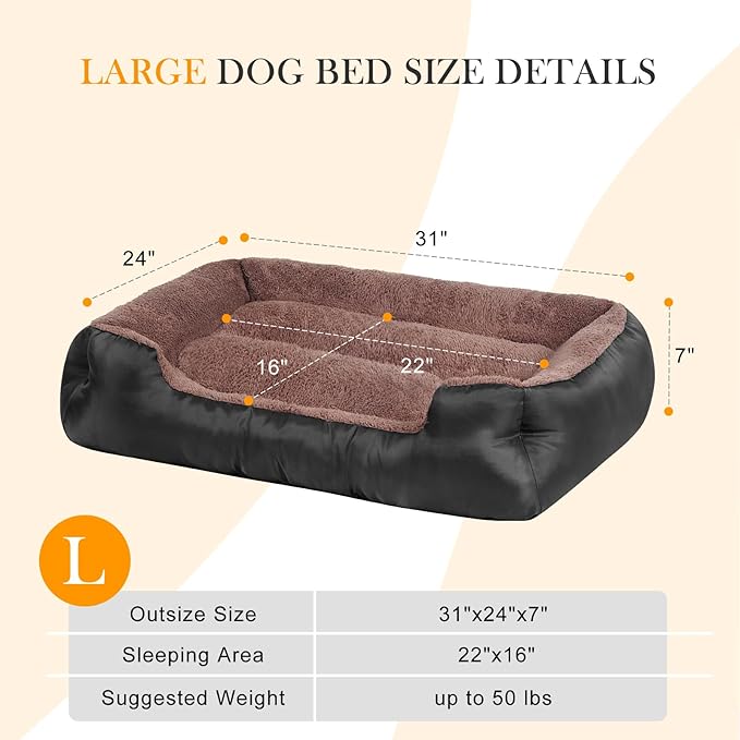Dog Beds for Medium Dogs, Medium Dog Bed, Warming Soft Durable Pet Bed with Anti-Slip Bottom-Mewly Pet