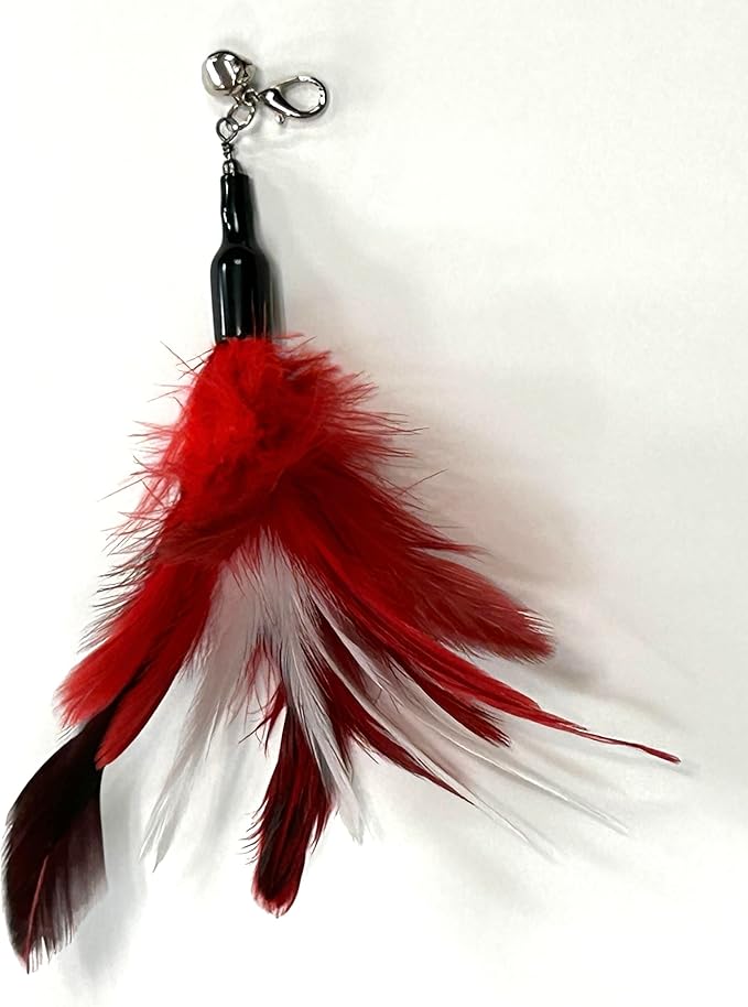 Interactive Cat Teaser Wand with Feather Attachments, Multi-Color Toys, 8 Piece Set-Mewly Pet