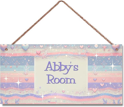 Personalized Heart Sign Flash Star Signs Retro Wall Art Decoration Exquisite Decorative Signs Custom Name for Kids Room Wall Art Decor Nursery Decor For Girls Boys Bedroom