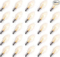 100 Pack C7 Christmas Replacement Light Bulbs, C7 Clear Incandescent Bulb for Christmas String Light, E12 Candelabra Base, 5 Watt, Clear