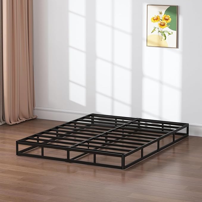 Cal King Box Spring 7 Inch California King Size Box Springs, 3000lbs Heavy Duty Metal Mattress Foundation with Easy Clean Cover, No Noise, Easy Assembly