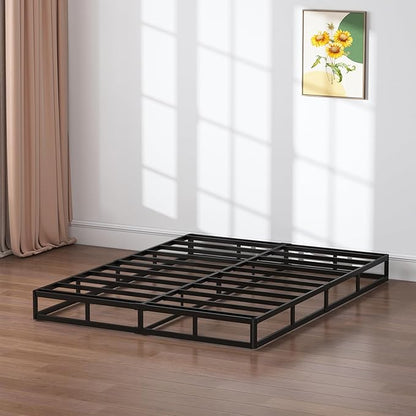 Cal King Box Spring 7 Inch California King Size Box Springs, 3000lbs Heavy Duty Metal Mattress Foundation with Easy Clean Cover, No Noise, Easy Assembly